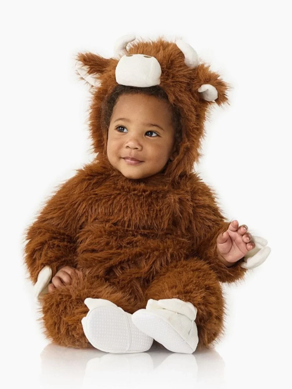 Pottery Barn Kids Brown Faux Fur Lined Highland Baby Cow Halloween Costume
